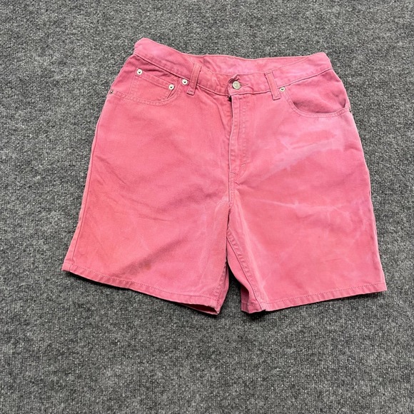 Levi's Pants - Levi's Shorts Womens Size 10 Pink Tencel Cotton 550 Relaxed Fit Denim Casual